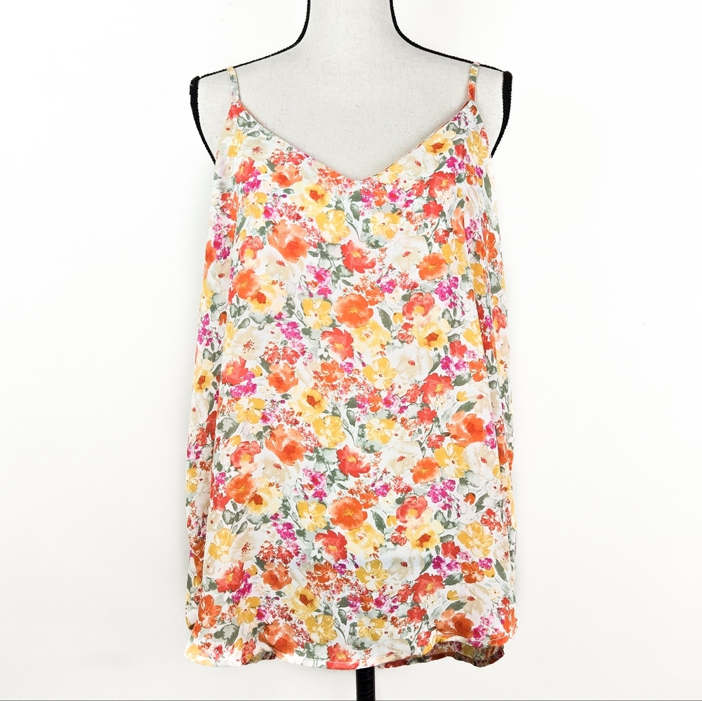 💥3 for $30💥 NWT Perch by Blu Pepper Orange Floral Cami, Size 1X